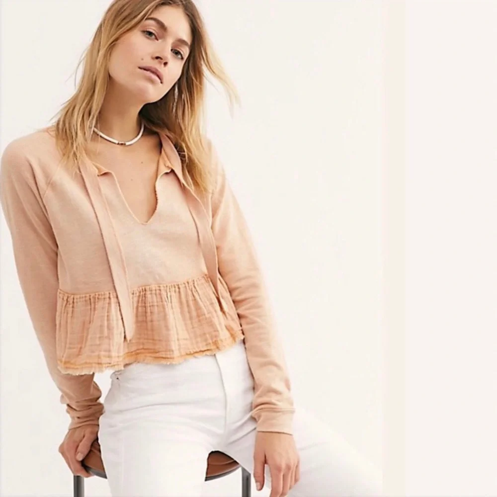 $78 NWOT Free People Sweet Jane Pullover Top Size Small - Picture 1 of 7